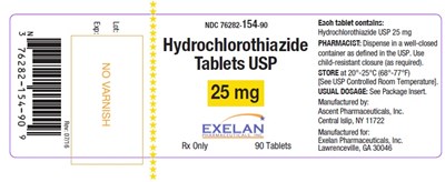 This Is A Picture Of The Label Hydrochlorothiazide Tablets, Usp, 25 mg, 30 Count. (Hydrochlorothiazide 25 mg 90 Tab)